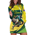 Australian Emu Cricket Custom Hoodie Dress Aussie National Color