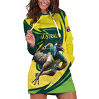 Australian Emu Cricket Custom Hoodie Dress Aussie National Color