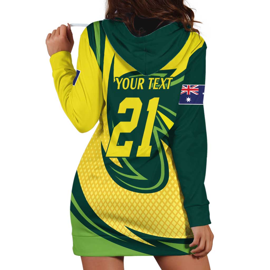 Australian Emu Cricket Custom Hoodie Dress Aussie National Color