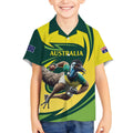 Australian Emu Cricket Custom Kid Hawaiian Shirt Aussie National Color
