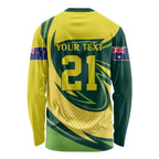 Australian Emu Cricket Custom Long Sleeve Shirt Aussie National Color