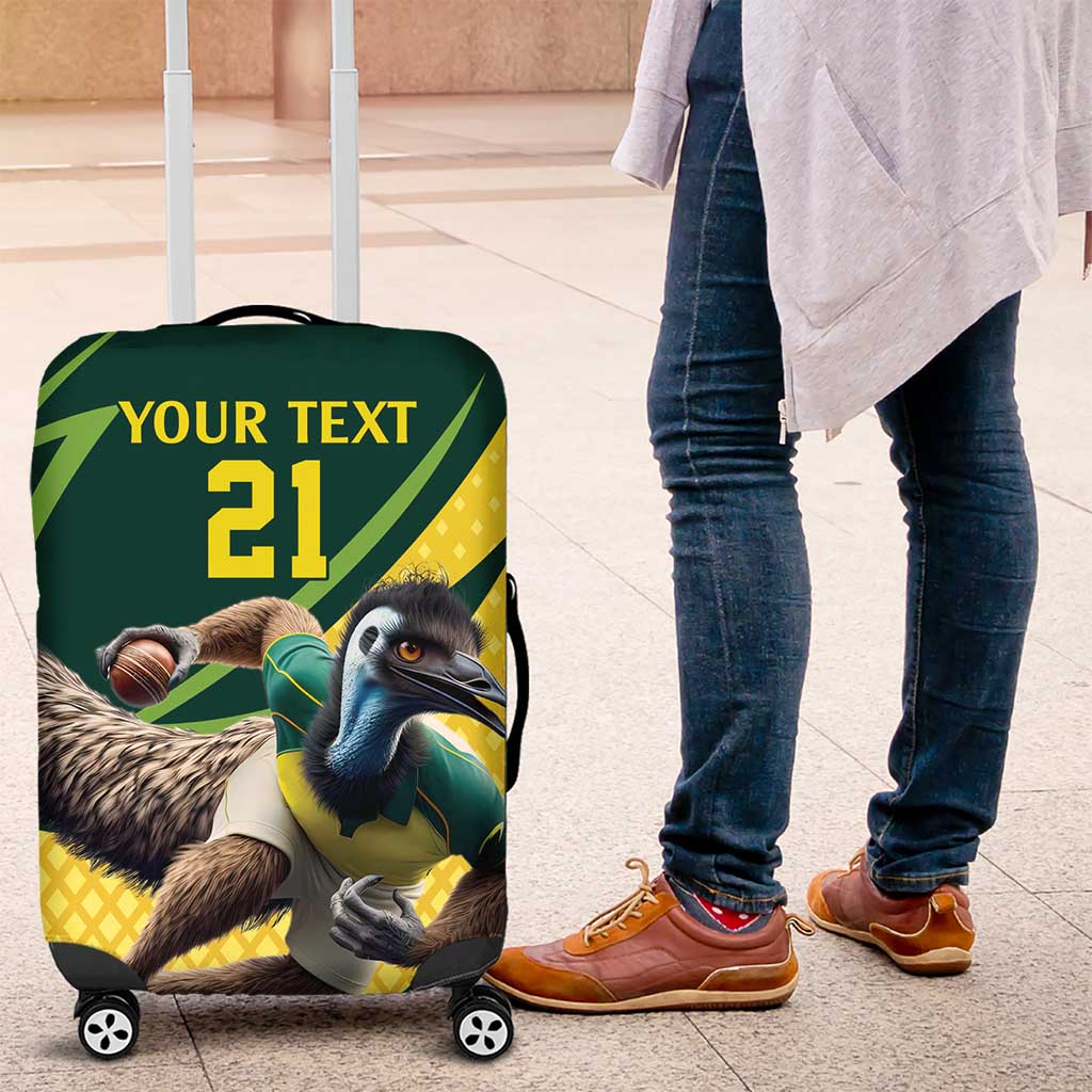 Australian Emu Cricket Custom Luggage Cover Aussie National Color