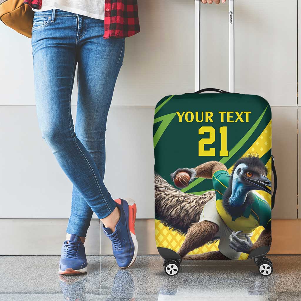 Australian Emu Cricket Custom Luggage Cover Aussie National Color