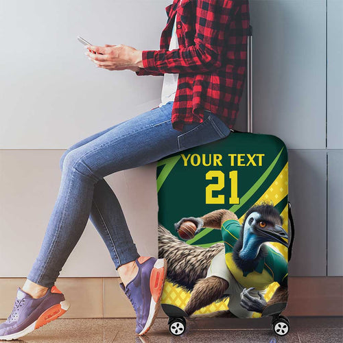 Australian Emu Cricket Custom Luggage Cover Aussie National Color
