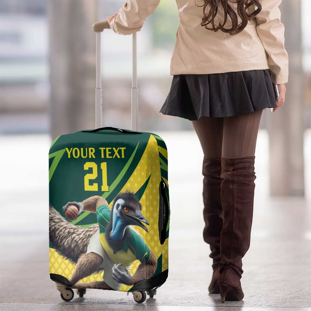 Australian Emu Cricket Custom Luggage Cover Aussie National Color