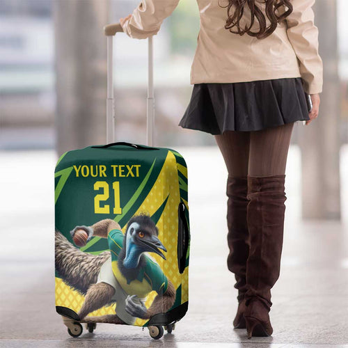 Australian Emu Cricket Custom Luggage Cover Aussie National Color
