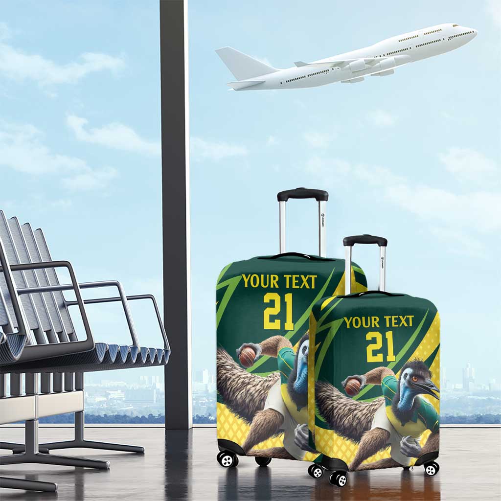 Australian Emu Cricket Custom Luggage Cover Aussie National Color