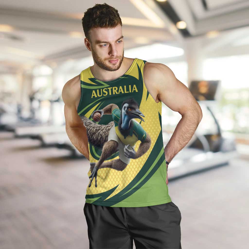 Australian Emu Cricket Custom Men Tank Top Aussie National Color