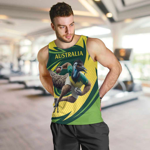 Australian Emu Cricket Custom Men Tank Top Aussie National Color
