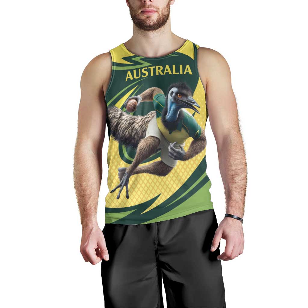 Australian Emu Cricket Custom Men Tank Top Aussie National Color