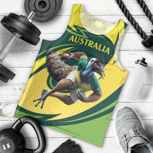 Australian Emu Cricket Custom Men Tank Top Aussie National Color