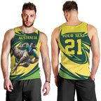 Australian Emu Cricket Custom Men Tank Top Aussie National Color