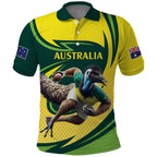 Australian Emu Cricket Custom Polo Shirt Aussie National Color