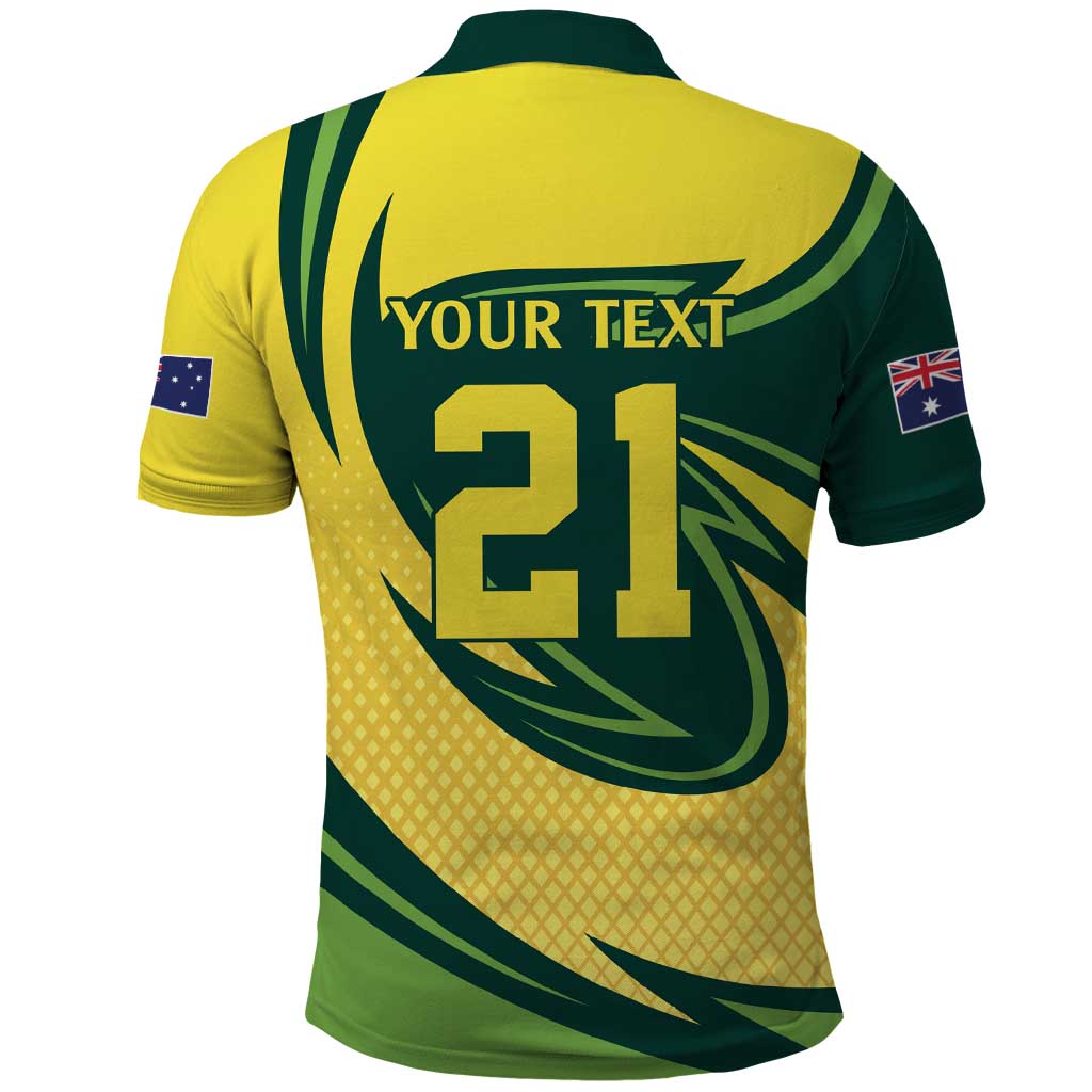 Australian Emu Cricket Custom Polo Shirt Aussie National Color
