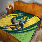 Australian Emu Cricket Custom Quilt Aussie National Color
