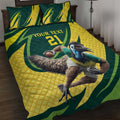 Australian Emu Cricket Custom Quilt Bed Set Aussie National Color