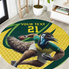 Australian Emu Cricket Custom Round Carpet Aussie National Color