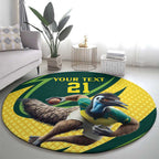 Australian Emu Cricket Custom Round Carpet Aussie National Color