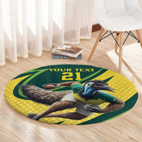 Australian Emu Cricket Custom Round Carpet Aussie National Color