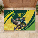 Australian Emu Cricket Custom Rubber Doormat Aussie National Color