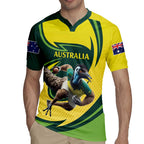 Australian Emu Cricket Custom Rugby Jersey Aussie National Color