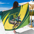 Australian Emu Cricket Custom Sarong Aussie National Color