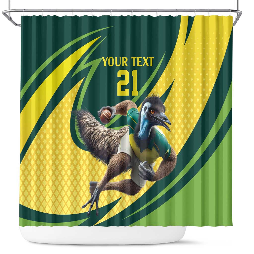 Australian Emu Cricket Custom Shower Curtain Aussie National Color