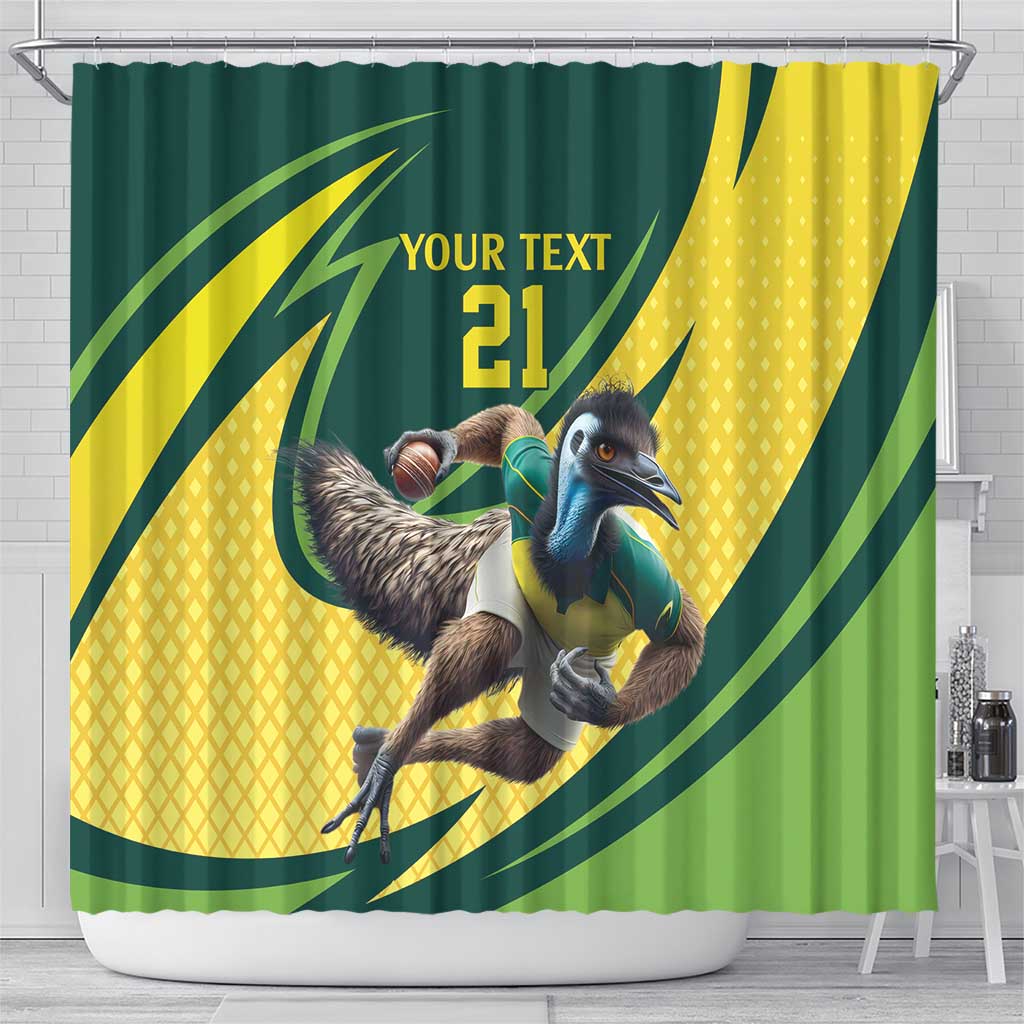 Australian Emu Cricket Custom Shower Curtain Aussie National Color