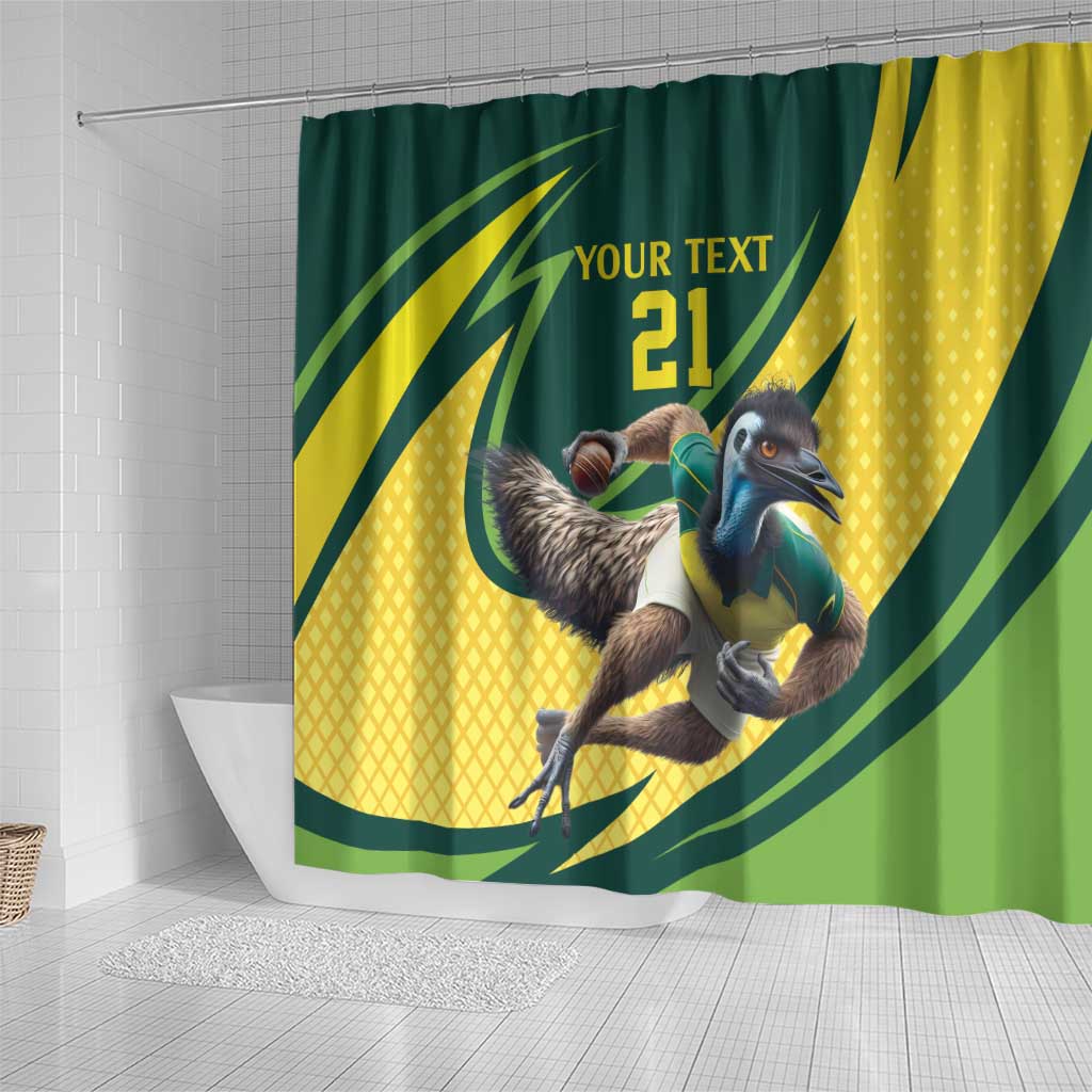 Australian Emu Cricket Custom Shower Curtain Aussie National Color