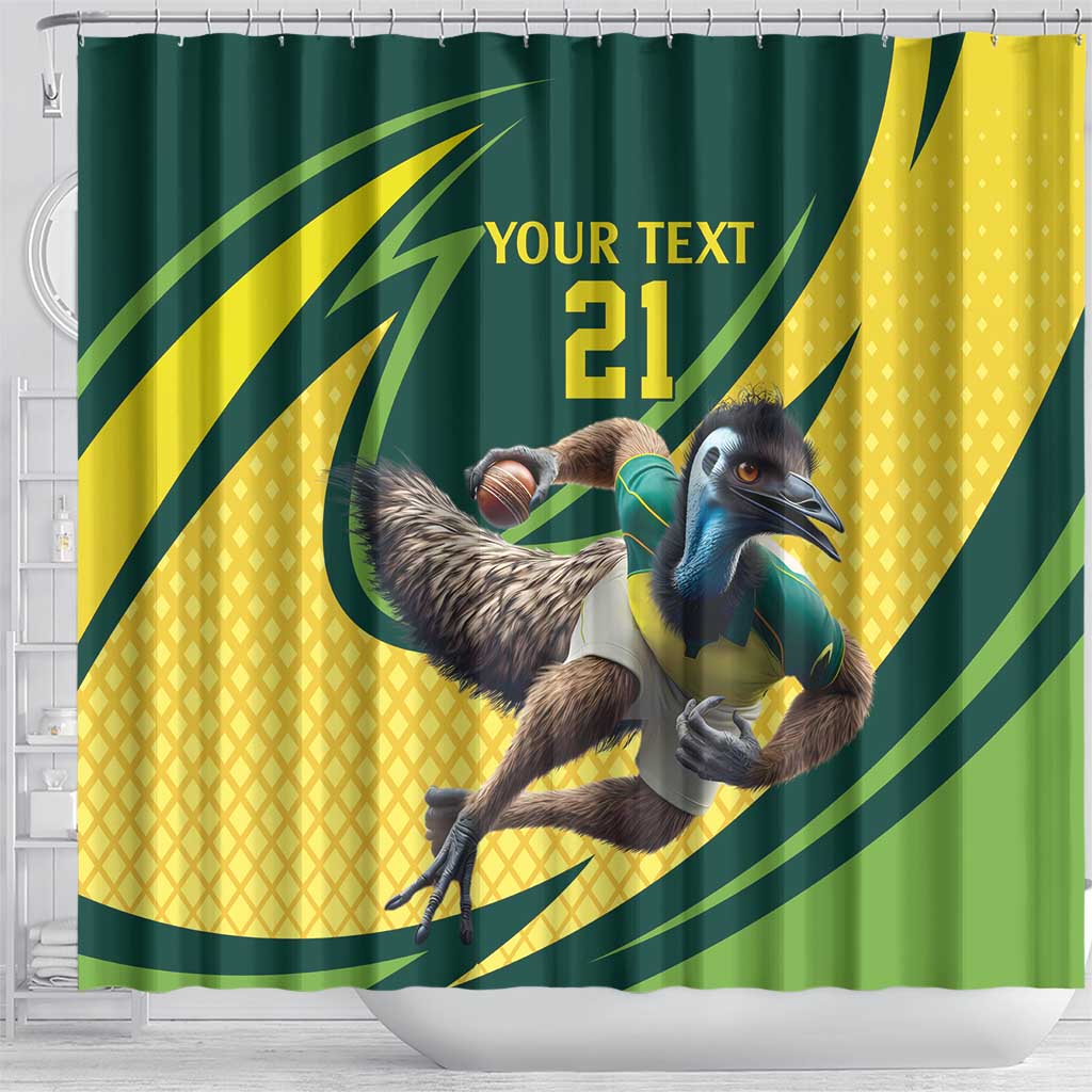 Australian Emu Cricket Custom Shower Curtain Aussie National Color