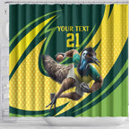 Australian Emu Cricket Custom Shower Curtain Aussie National Color