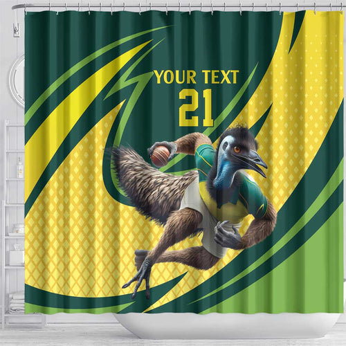 Australian Emu Cricket Custom Shower Curtain Aussie National Color