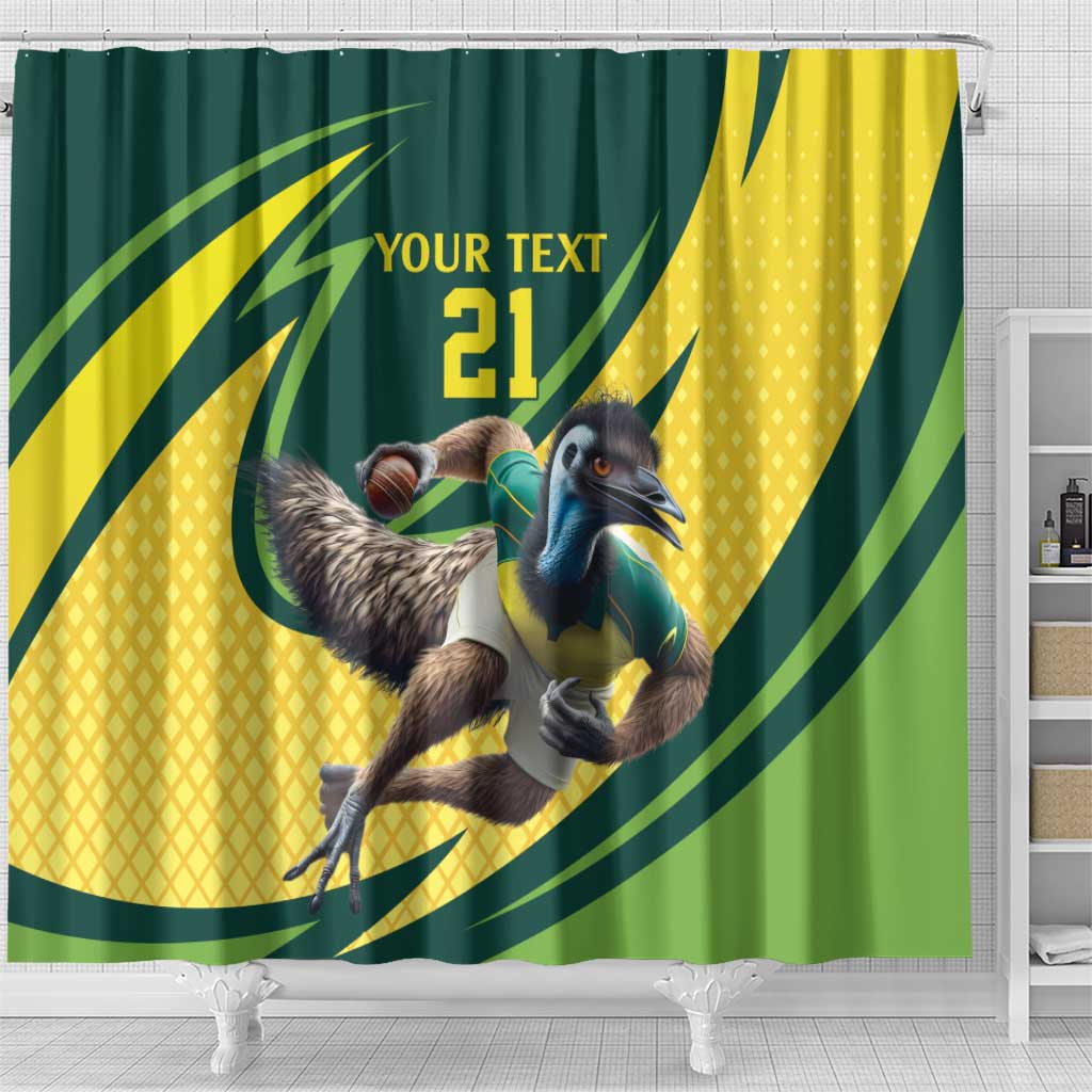 Australian Emu Cricket Custom Shower Curtain Aussie National Color