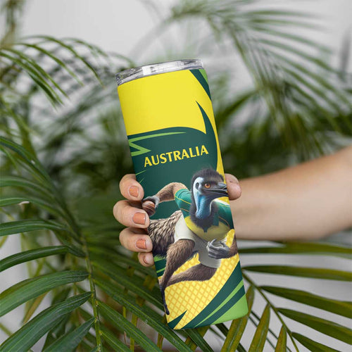 Australian Emu Cricket Custom Skinny Tumbler Aussie National Color