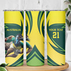 Australian Emu Cricket Custom Skinny Tumbler Aussie National Color