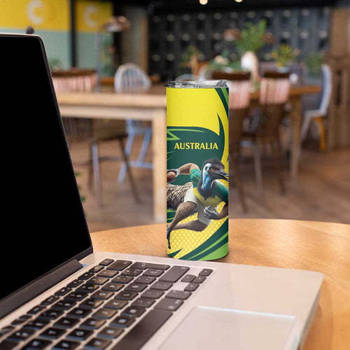 Australian Emu Cricket Custom Skinny Tumbler Aussie National Color