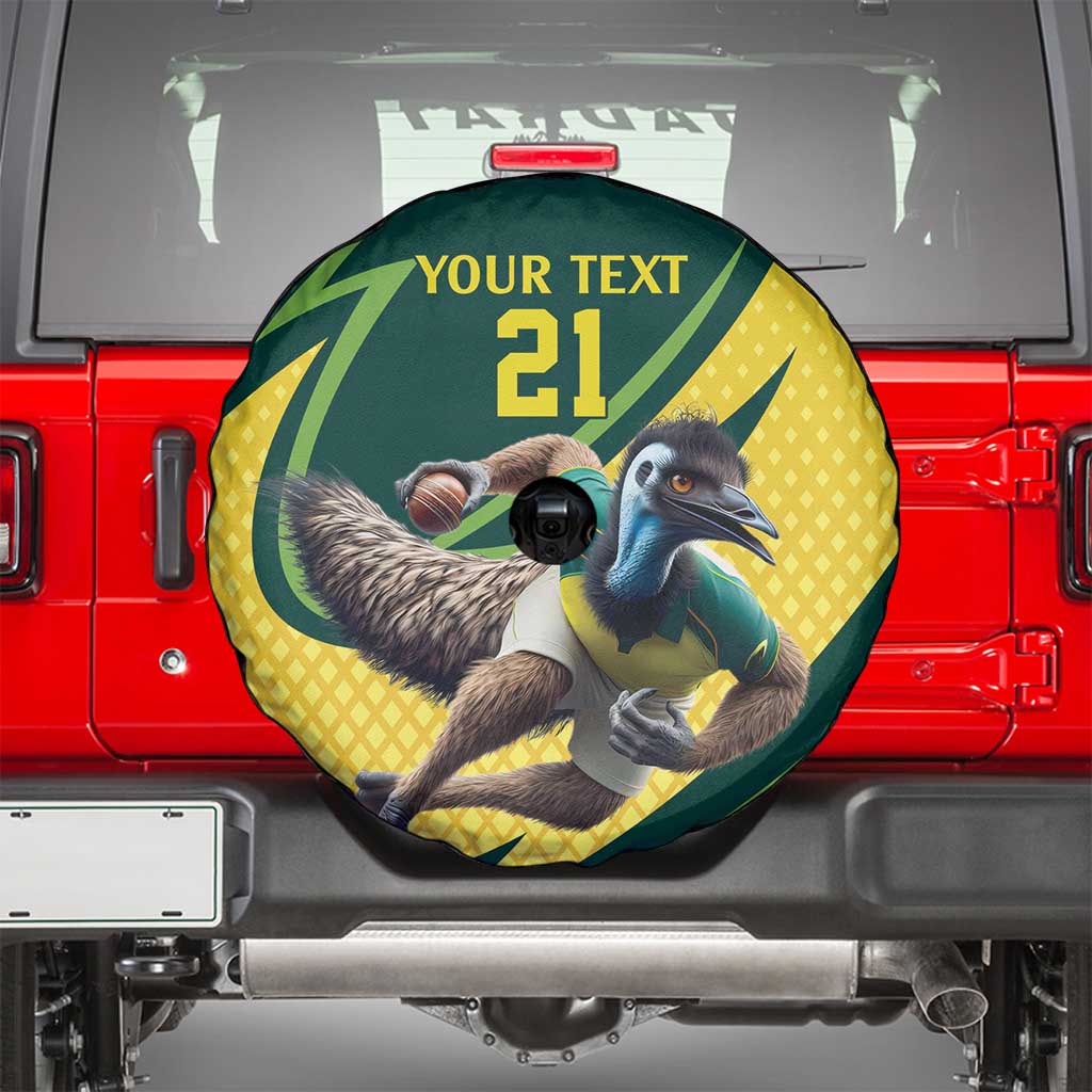 Australian Emu Cricket Custom Spare Tire Cover Aussie National Color