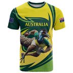 Australian Emu Cricket Custom T Shirt Aussie National Color