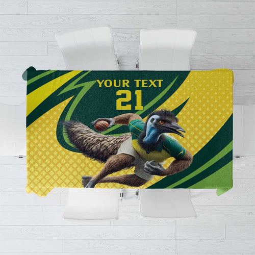 Australian Emu Cricket Custom Tablecloth Aussie National Color