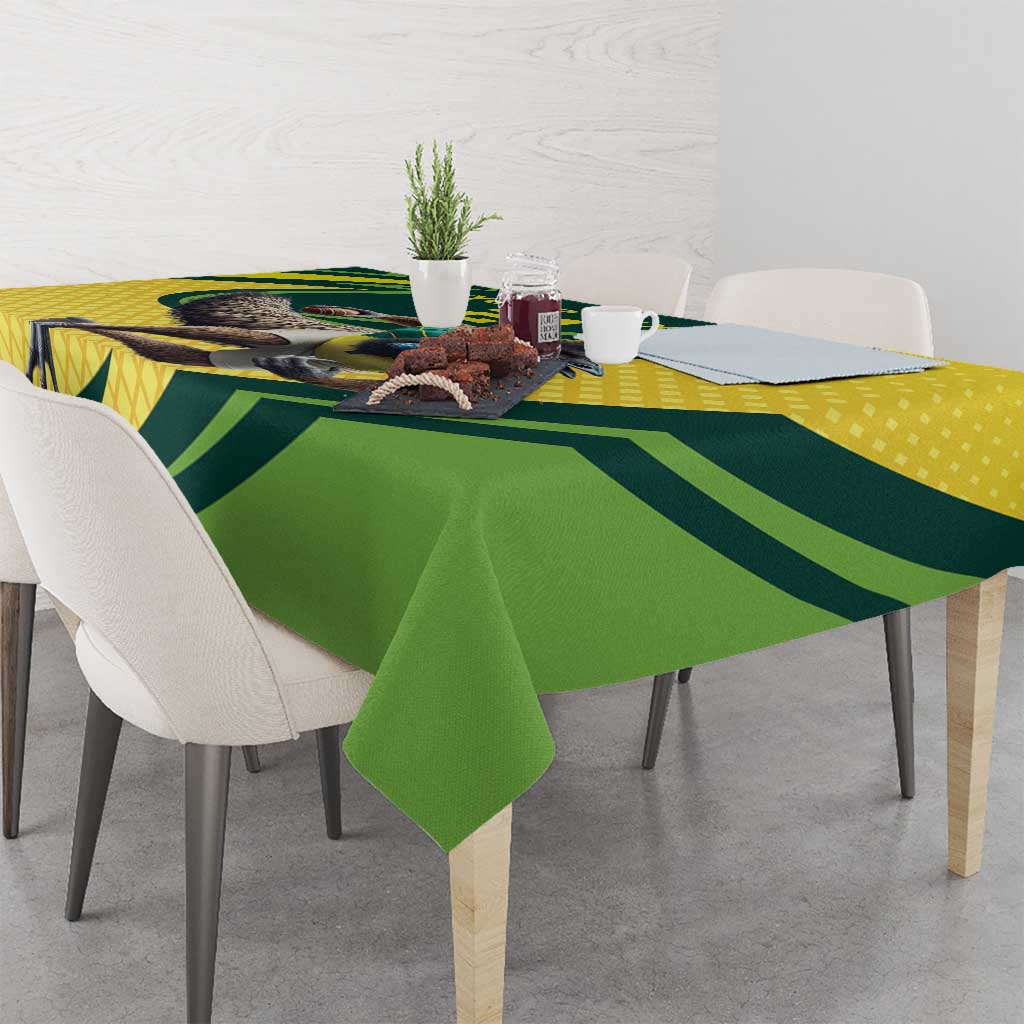 Australian Emu Cricket Custom Tablecloth Aussie National Color