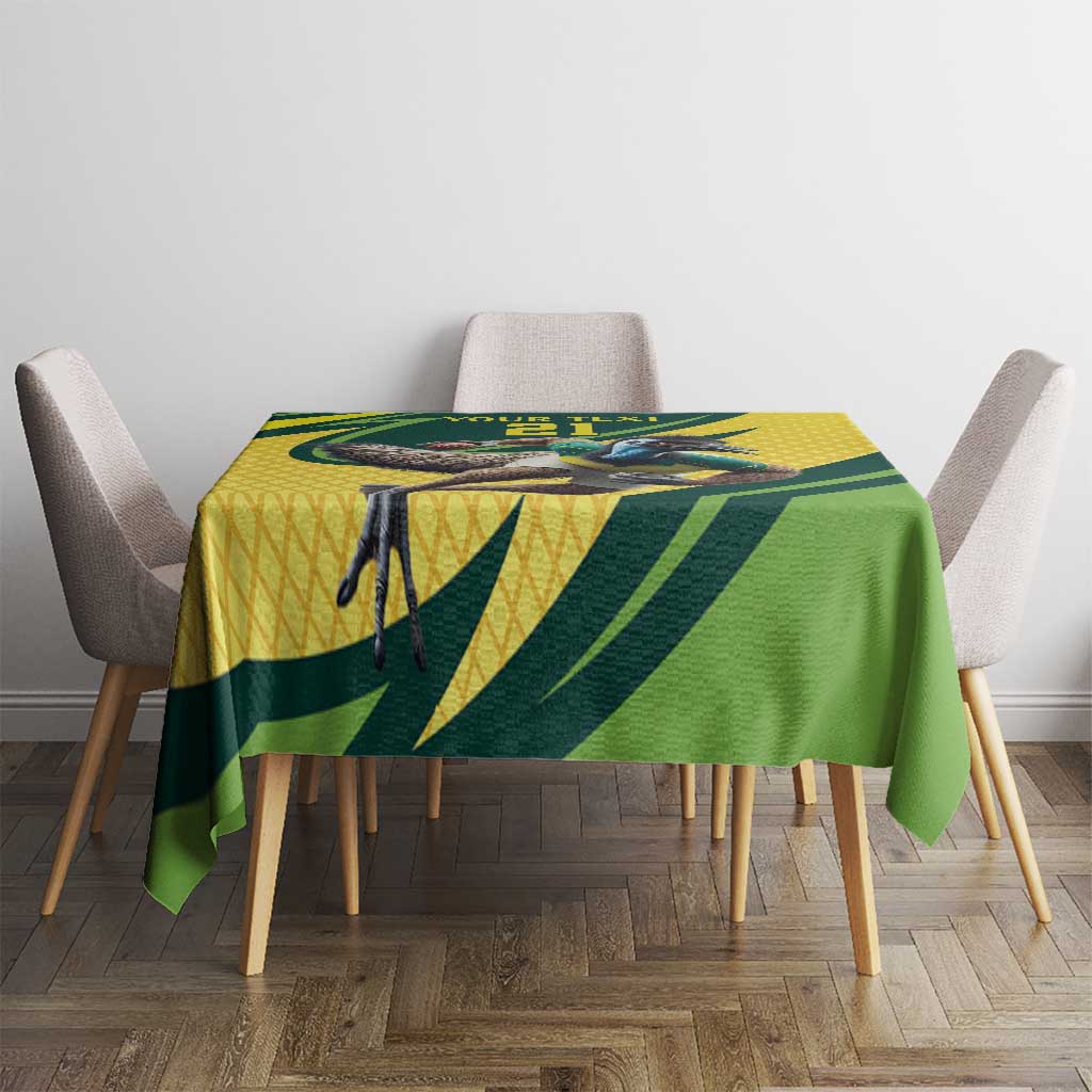 Australian Emu Cricket Custom Tablecloth Aussie National Color