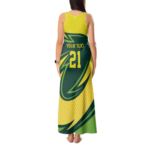 Australian Emu Cricket Custom Tank Maxi Dress Aussie National Color