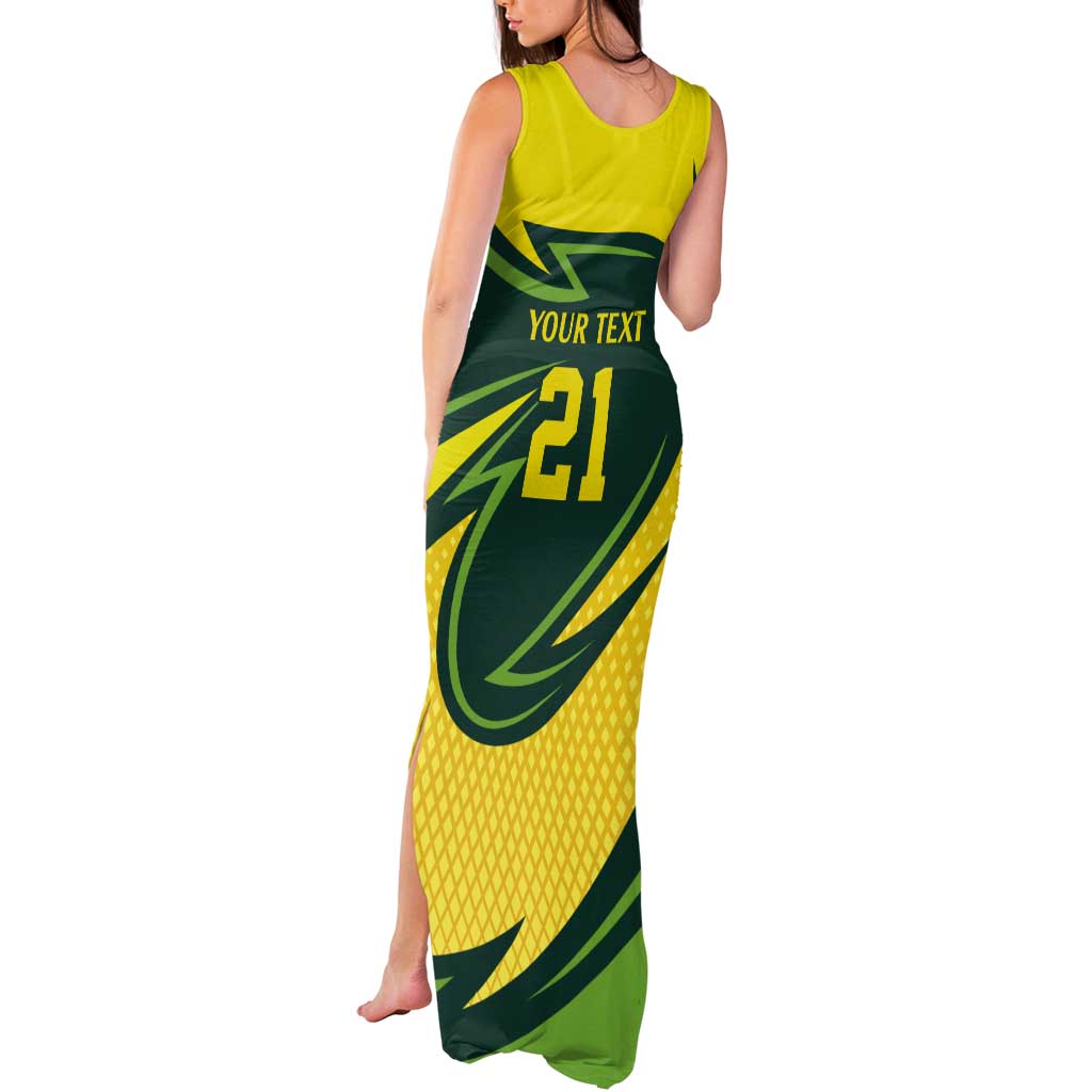 Australian Emu Cricket Custom Tank Maxi Dress Aussie National Color