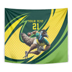 Australian Emu Cricket Custom Tapestry Aussie National Color