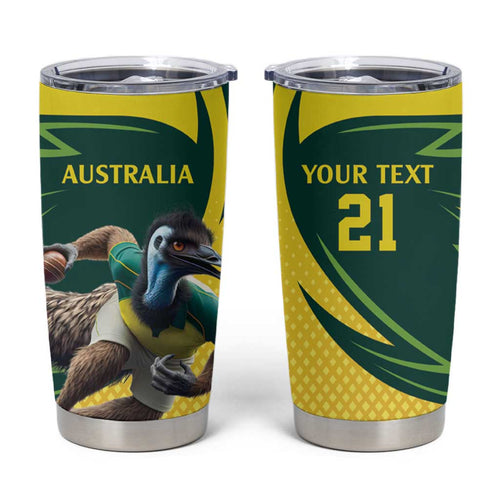 Australian Emu Cricket Custom Tumbler Cup Aussie National Color