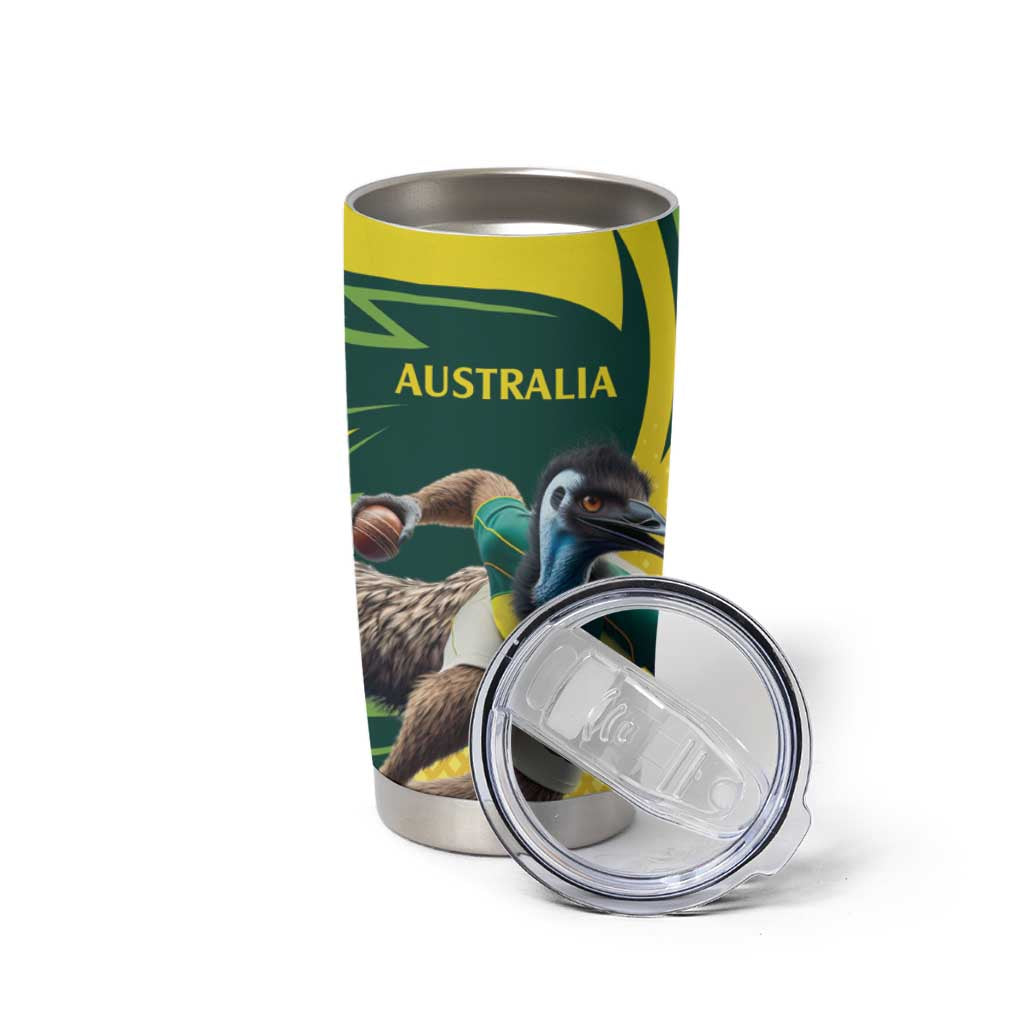 Australian Emu Cricket Custom Tumbler Cup Aussie National Color