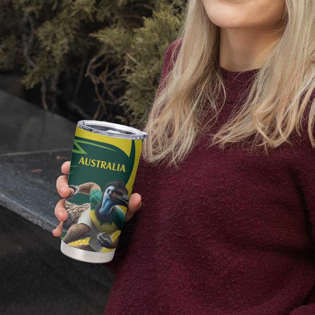 Australian Emu Cricket Custom Tumbler Cup Aussie National Color