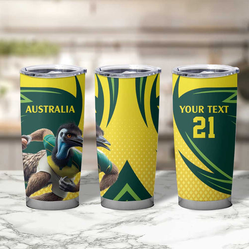 Australian Emu Cricket Custom Tumbler Cup Aussie National Color