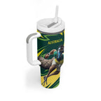 Australian Emu Cricket Custom Tumbler With Handle Aussie National Color
