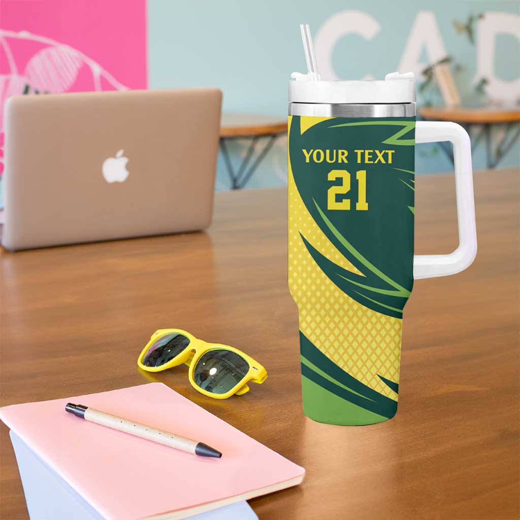 Australian Emu Cricket Custom Tumbler With Handle Aussie National Color